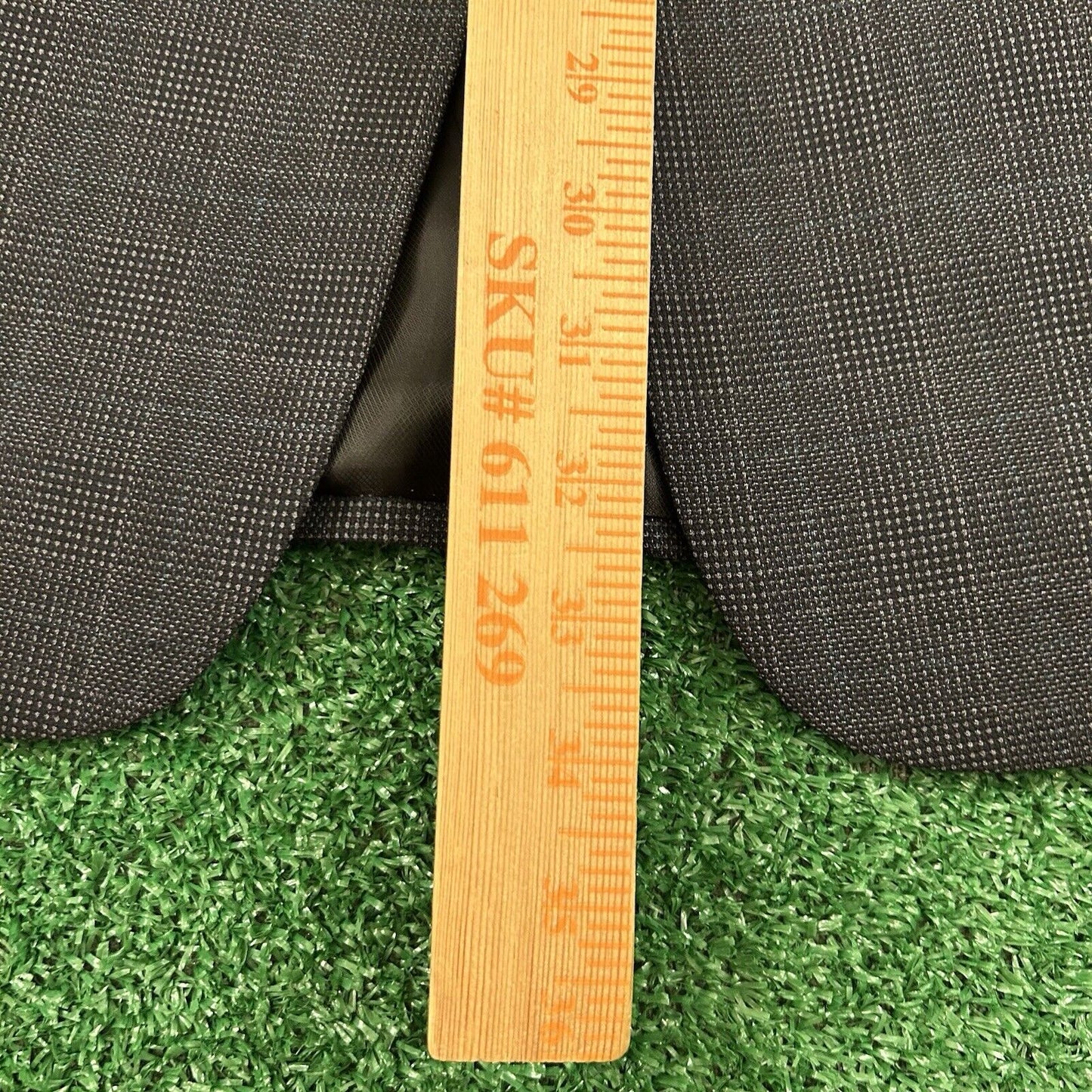 Lubiam Blazer Jacket Mens 43 Black Gray Wool Made Italy Sport Coat Work Formal