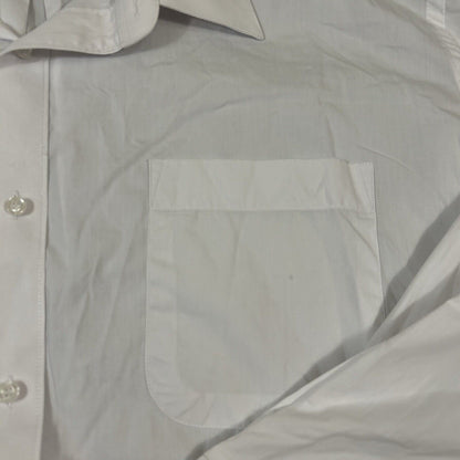 Giovanni Uomo Dress Shirt Mens 18.5 34/35 White Button Up Long Sleeve Formal
