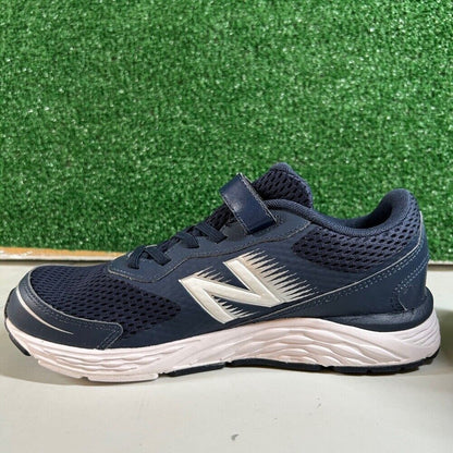 New Balance 680v6 Hook & Loop Navy Blue Running Athletic Shoes Sneakers Kids 6.5