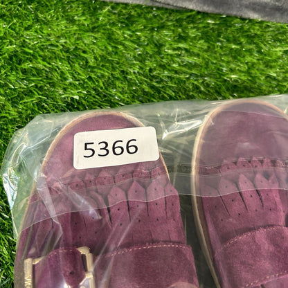 Vionic Cambridge Loafer Womens 9 M Purple Suede Moccasins Casual Comfort Buckle