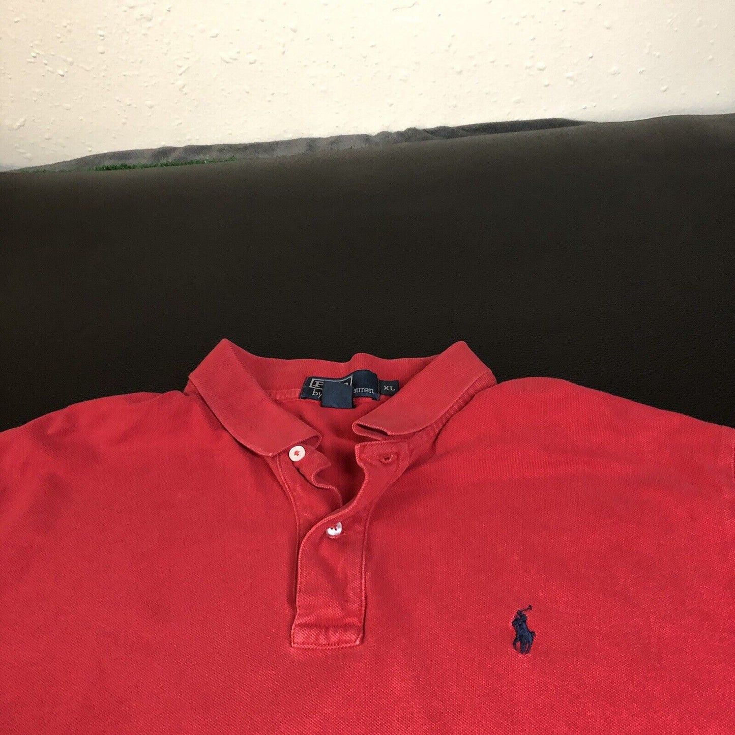 Polo Ralph Lauren Polo Shirt Mens Extra Large Red Navy Pony Short Sleeve Golf