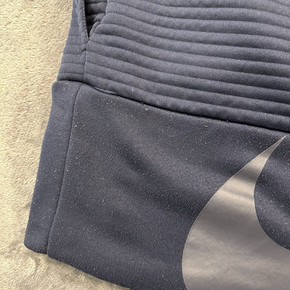 Nike Sweater Womens Extra Small Navy Ribbed Cropped Oversized Sweatshirt Hoodie