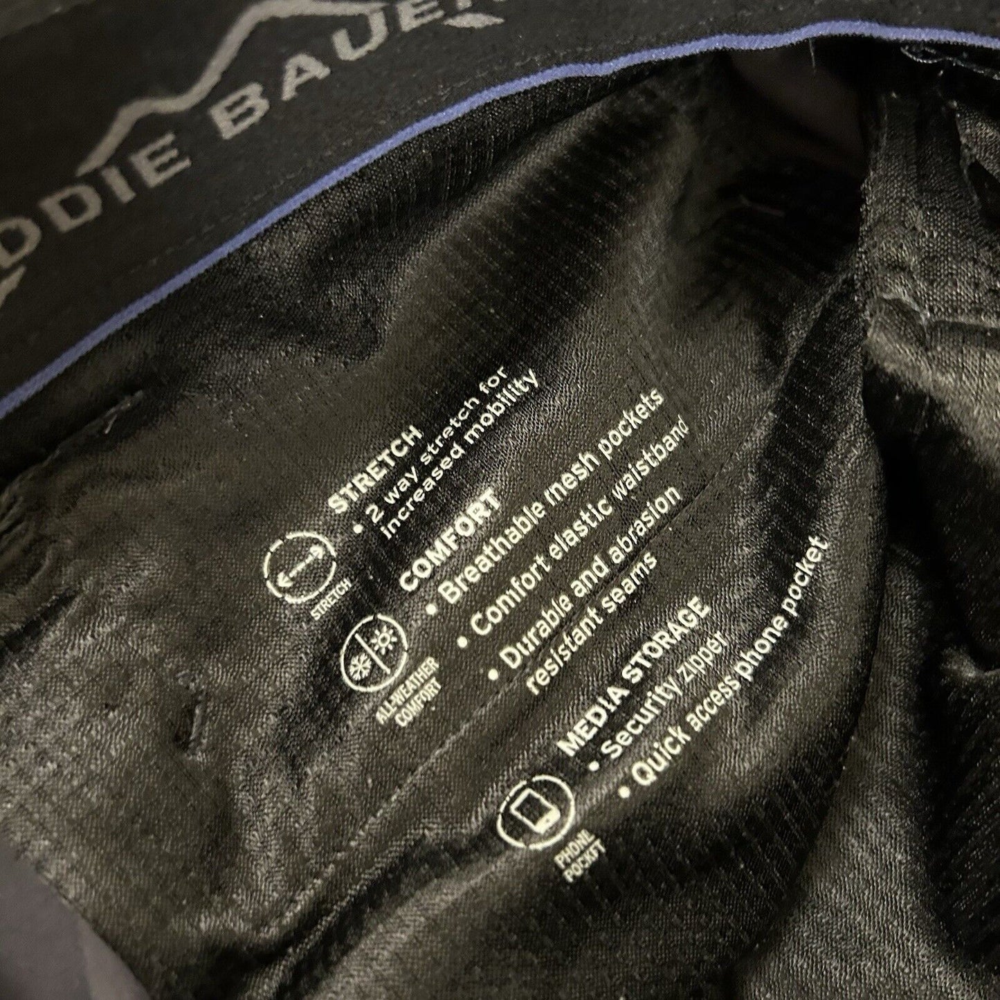 Eddie Bauer Cargo Shorts Mens 32 Gray Casual Outdoor Hiking Trail Nylon Stretch