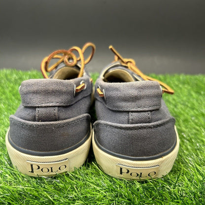 Polo Ralph Lauren Sander Mens 10 D Blue White Shoes Loafers Casual Lace Up