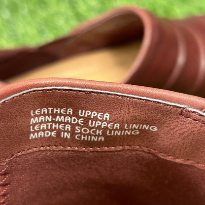 Earth Emily Cove Shoes Womens 7 B Red Clogs Mules Leather Slip On Casual Walking