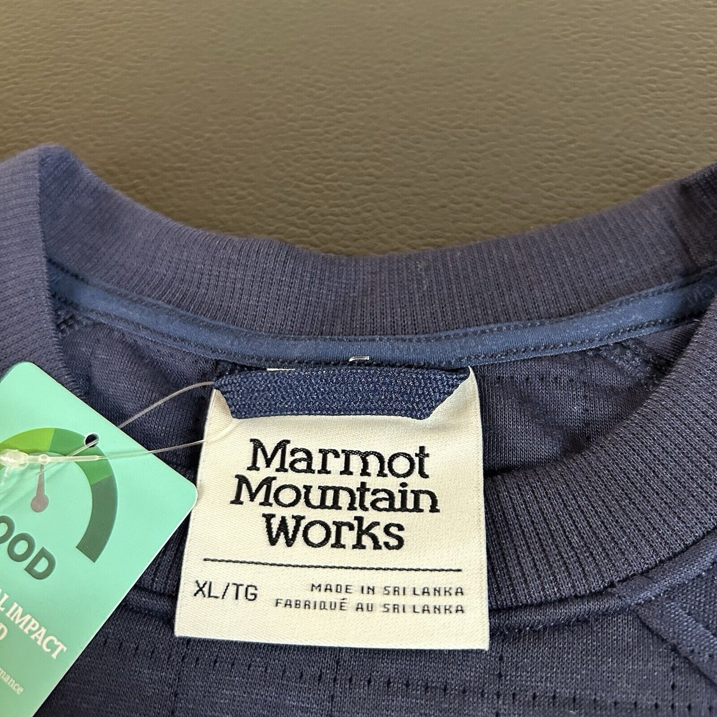 Marmot Roice Crew Sweater Womens Extra Large Navy Pullover Quilted New $90