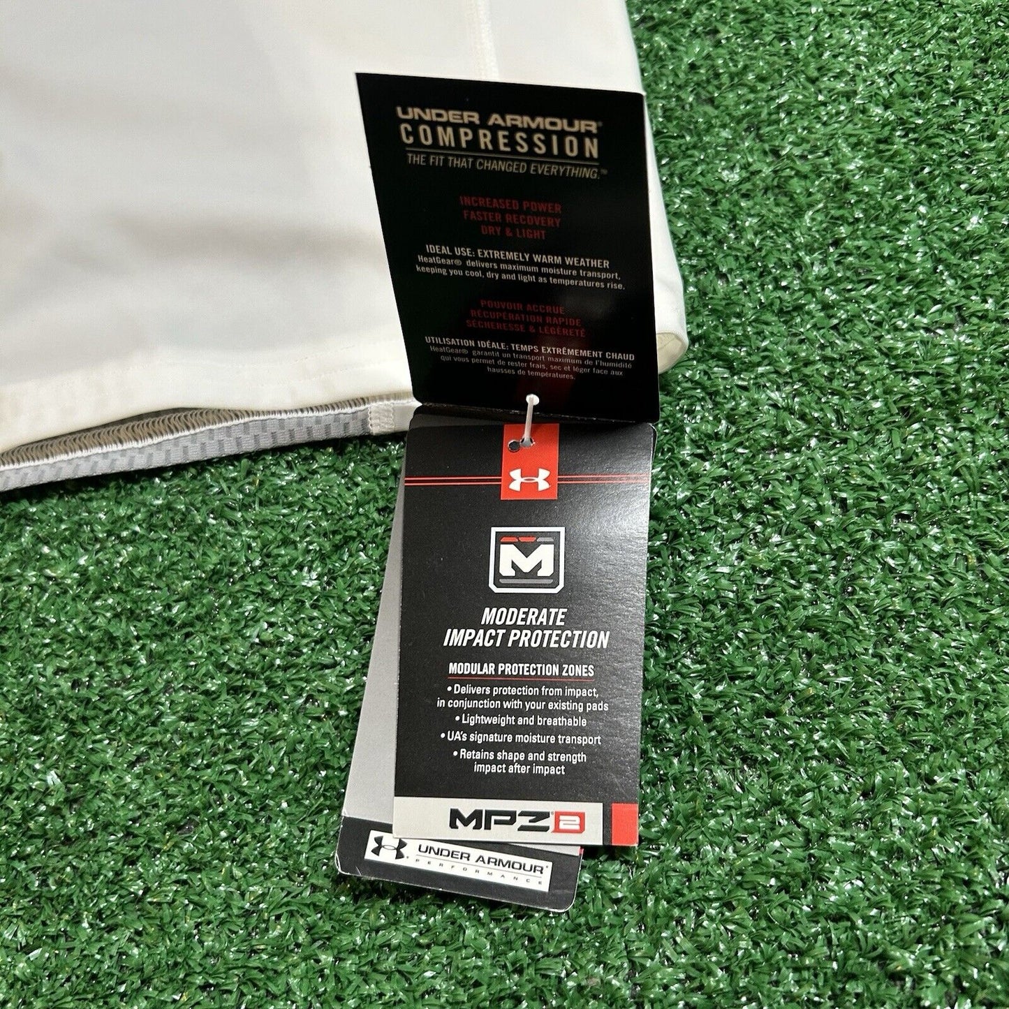 Under Armour MPZ2 Padded Shirt Mens Extra Large White Compression MSRP $75 New