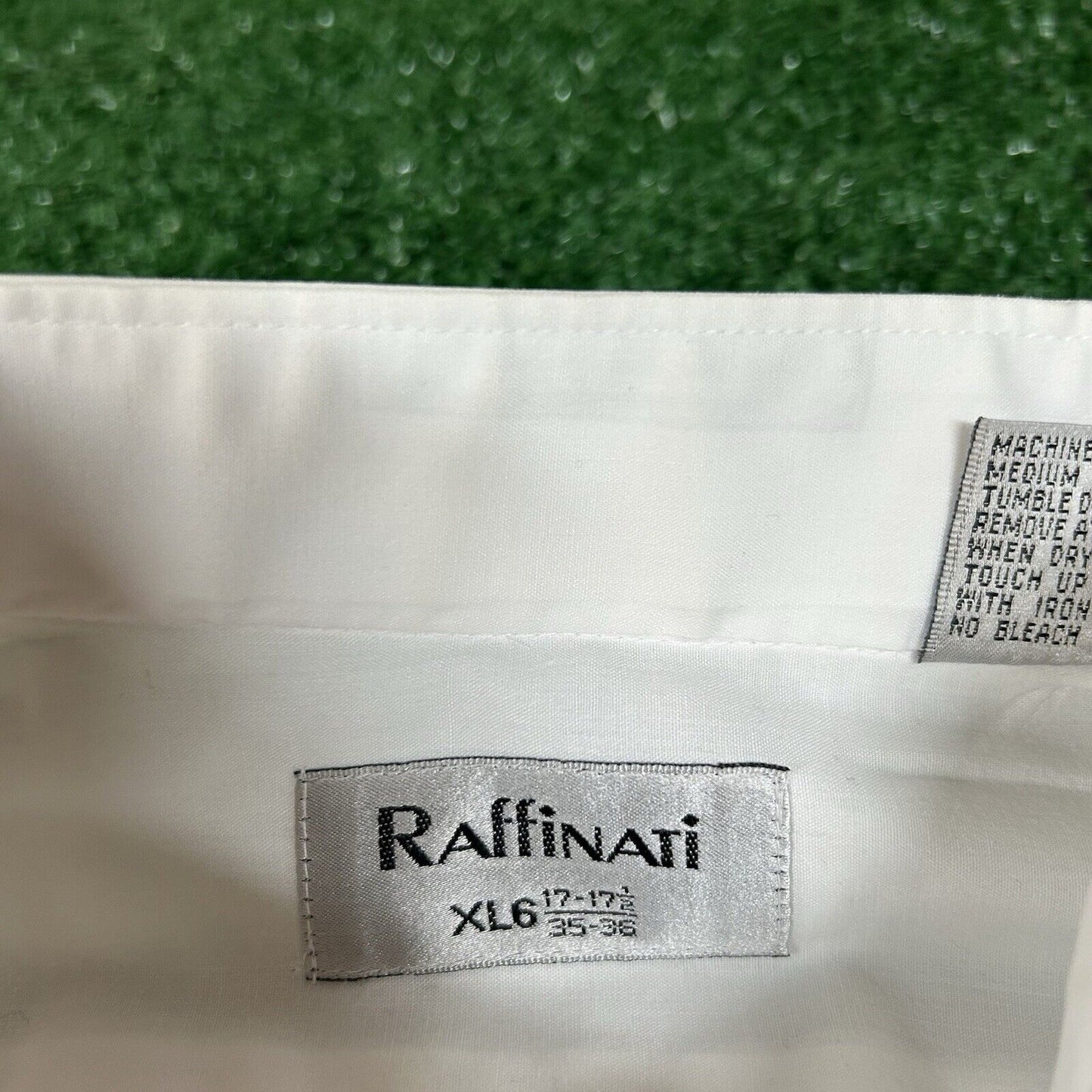 Raffinati Dress Shirt Mens Extra Large White 17-17.5 35/36 Button Up Long Sleeve