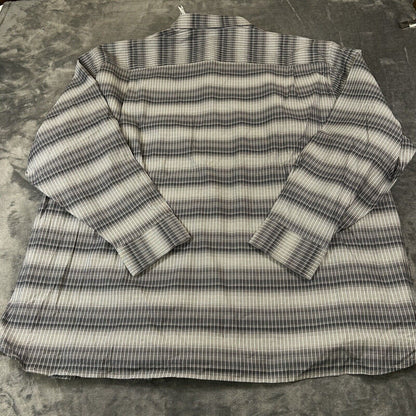 Tommy Bahama Shirt Mens 4XLB Gray Black Lazlo Ombre Stripe Button Up LS NEW $168