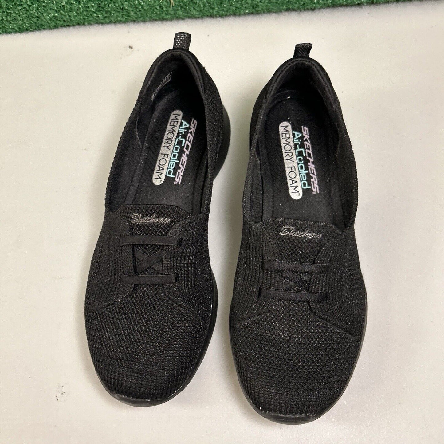 Skechers Microburst 2.0 Loafer Womens 8 Black Slip On Shoes Casual Comfort