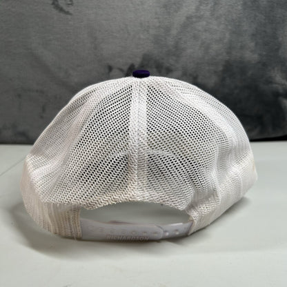 Planet Fitness Trucker Hat Cap Mens Snapback Purple White Employee Adjustable