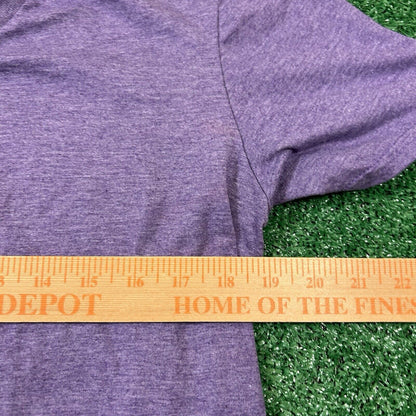 Gildan Softstlye Shirt Mens Medium Purple Short Sleeve V-neck Casual Ring Spun