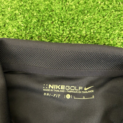 Nike Golf Polo Shirt Mens Large Navy Short Sleeve Dri-Fit Work Staples Center