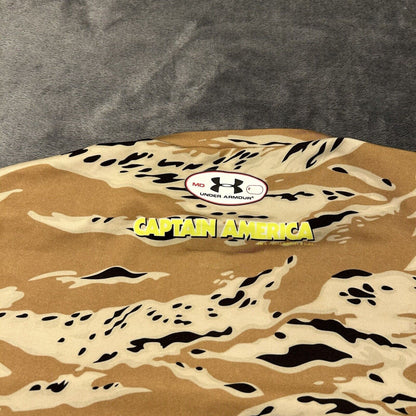 Under Armour Marvel Shirt Mens Medium Brown Black Camo Compression Heatgear Gym