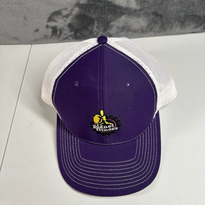 Planet Fitness Trucker Hat Cap Mens Snapback Purple White Employee Adjustable