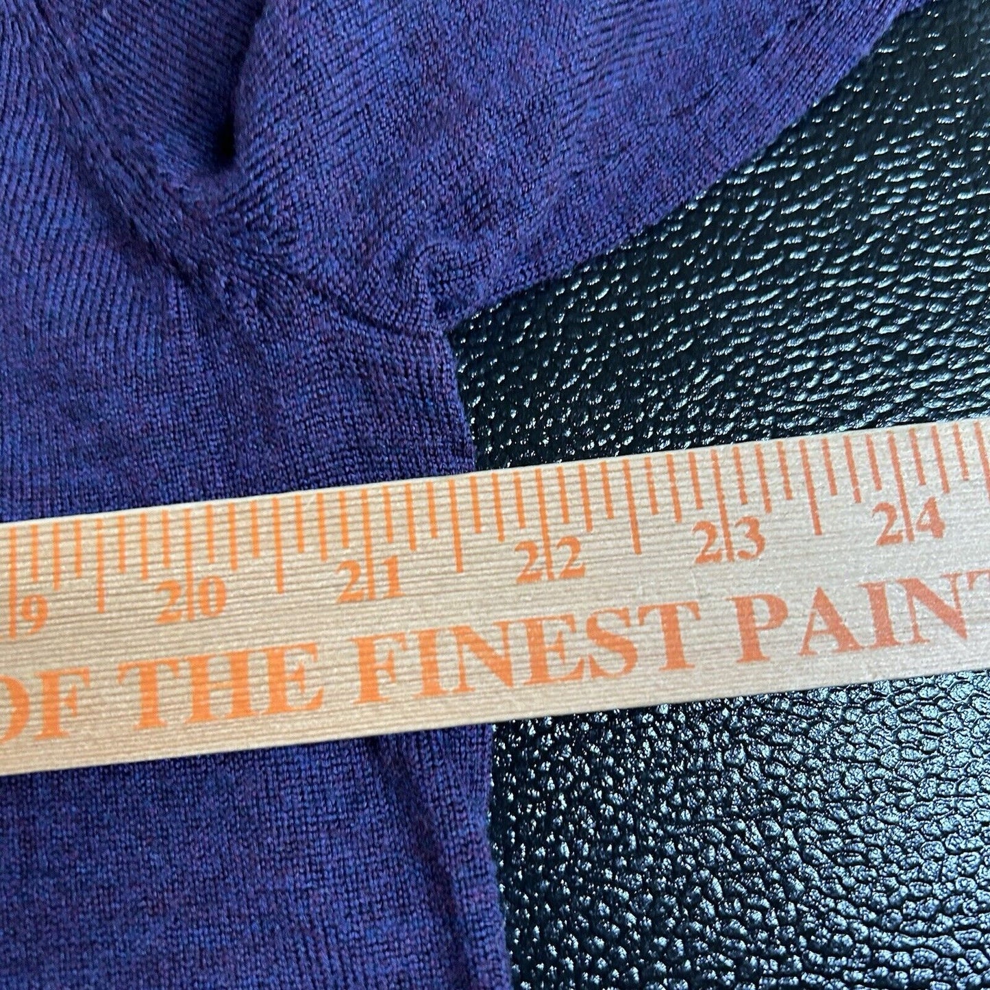 Jos a Bank Traveler Sweater Mens Large Purple Merino Wool Sweatshirt 1/4 Zip