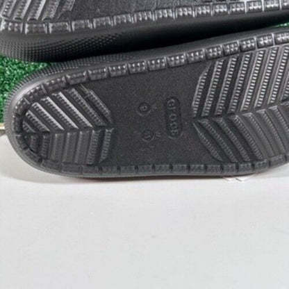 Crocs Classic Puff Moc Slip On Comfort Traction Mule Black Shoes Mens 9 Womes 11