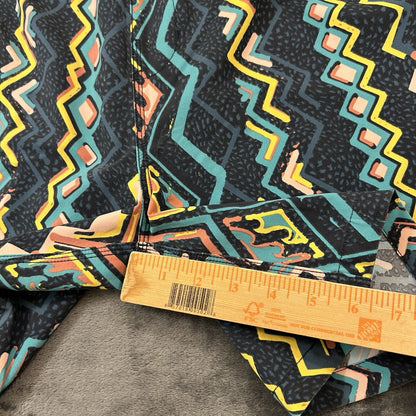 Billabong Board Shorts Mens Large 34" Blue Striped Aztec Hybrid Drawstring NEW