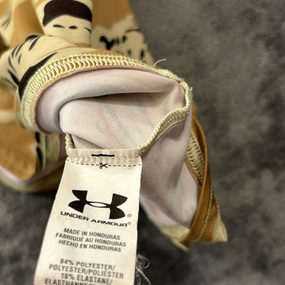 Under Armour Marvel Shirt Mens Medium Brown Black Camo Compression Heatgear Gym