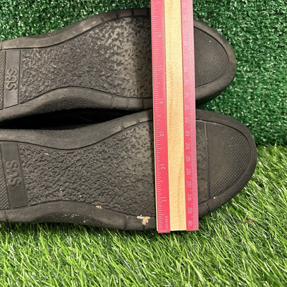 SAS Free Time Womens 9 Black Leather Shoes Sneaker Athletic Walking Comfort