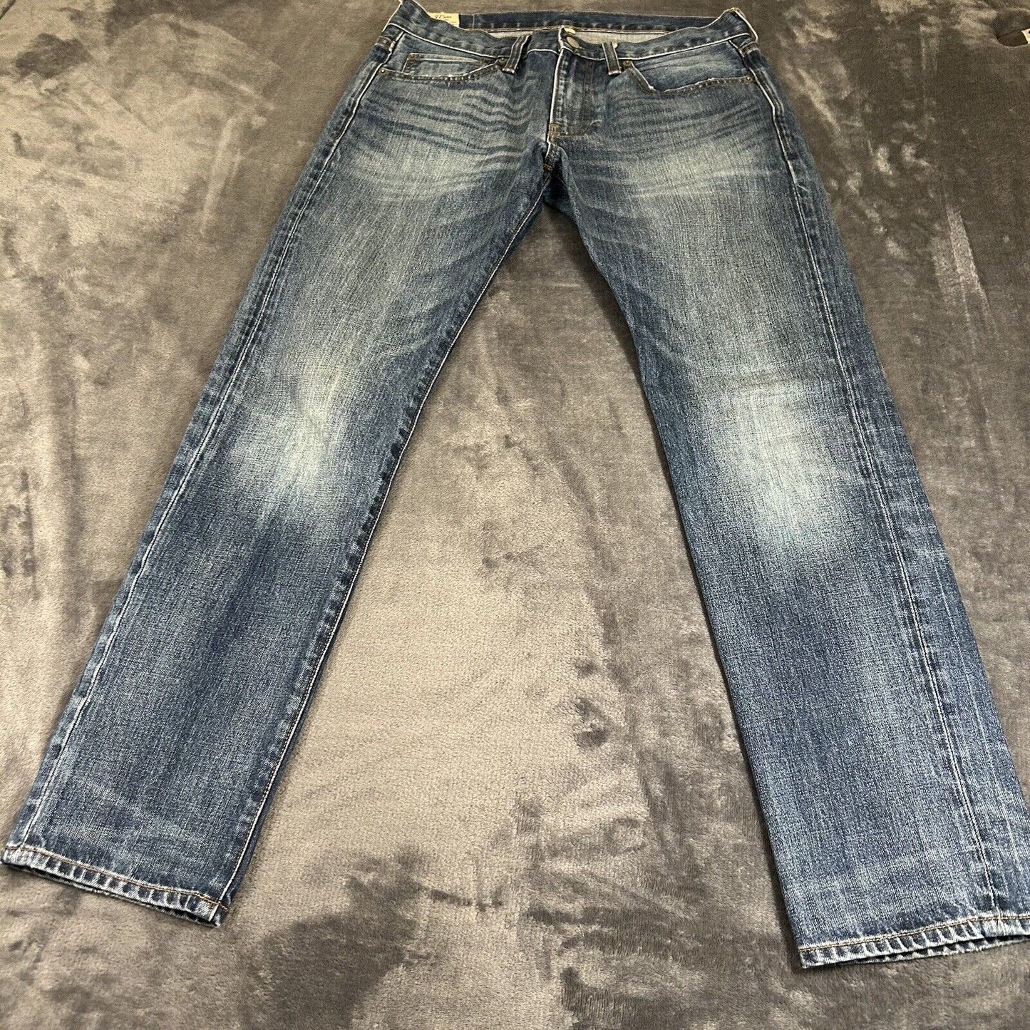 J Crew Jeans Mens 35x36" Blue Slim Boot Straight Denim Pants Western