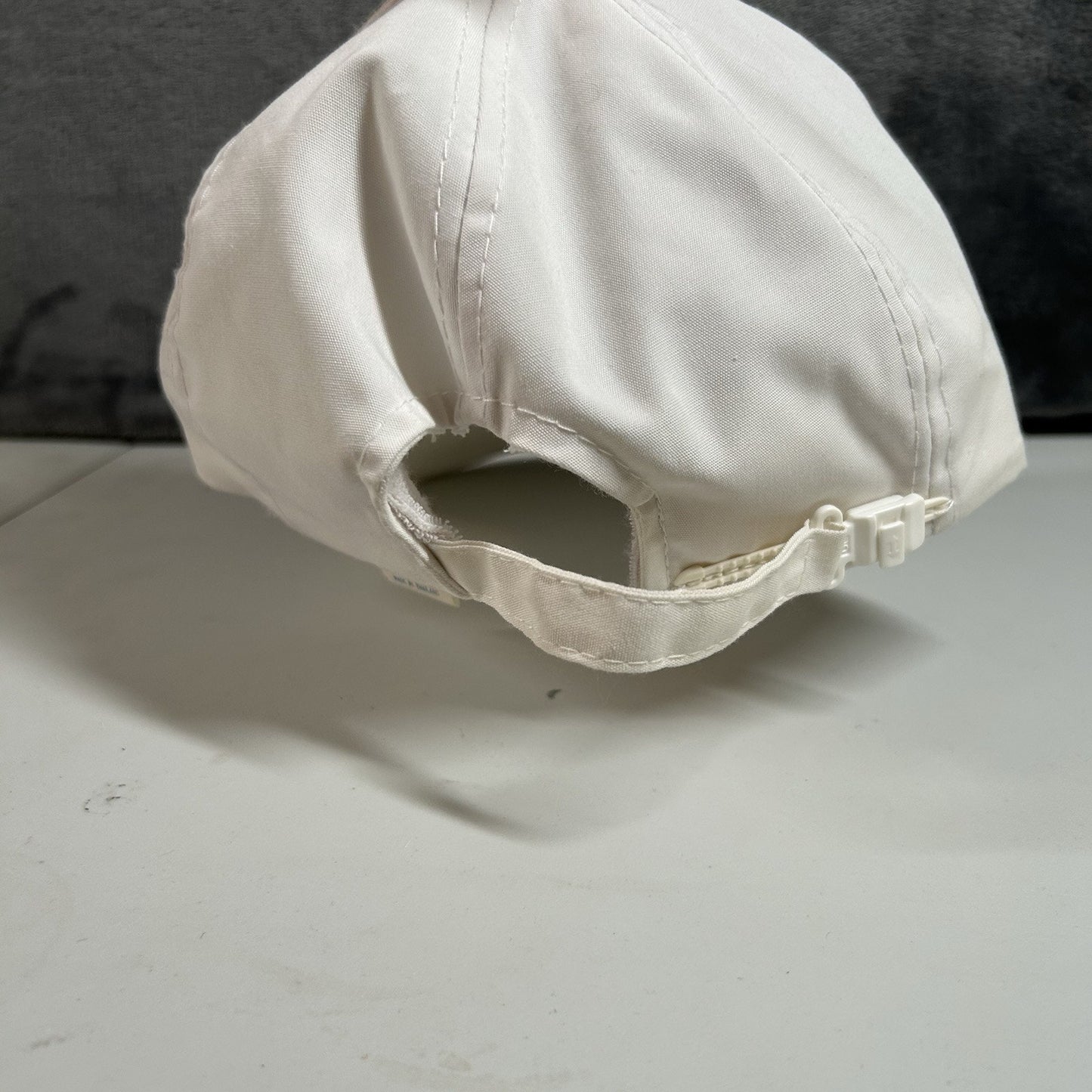 Vintage Potlatch Hat Cap Mens Strap Back White Green Rope Otto Cap Adjustable