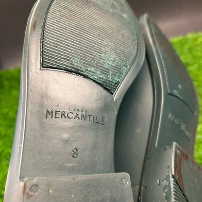 J Crew Chelsea Rain Boots Womens 8 Green Bootie Waterproof Mercantile Pull On