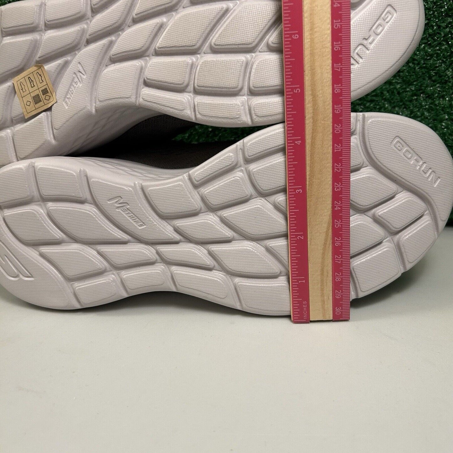 Skechers Go Run Lite Mens 9.5 Gray Navy Shoes Sneaker Athletic Comfort NEW