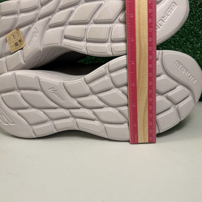 Skechers Go Run Lite Mens 9.5 Gray Navy Shoes Sneaker Athletic Comfort NEW