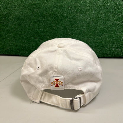 Nike Iowa State Cyclones Baseball Hat Cap Mens Strapback White Heritage86 Drifit