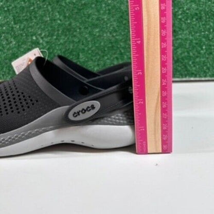 Crocs LiteRide 360 Clog Comfort Slip On Casual Shoes Black Gray Mesh Womens 6