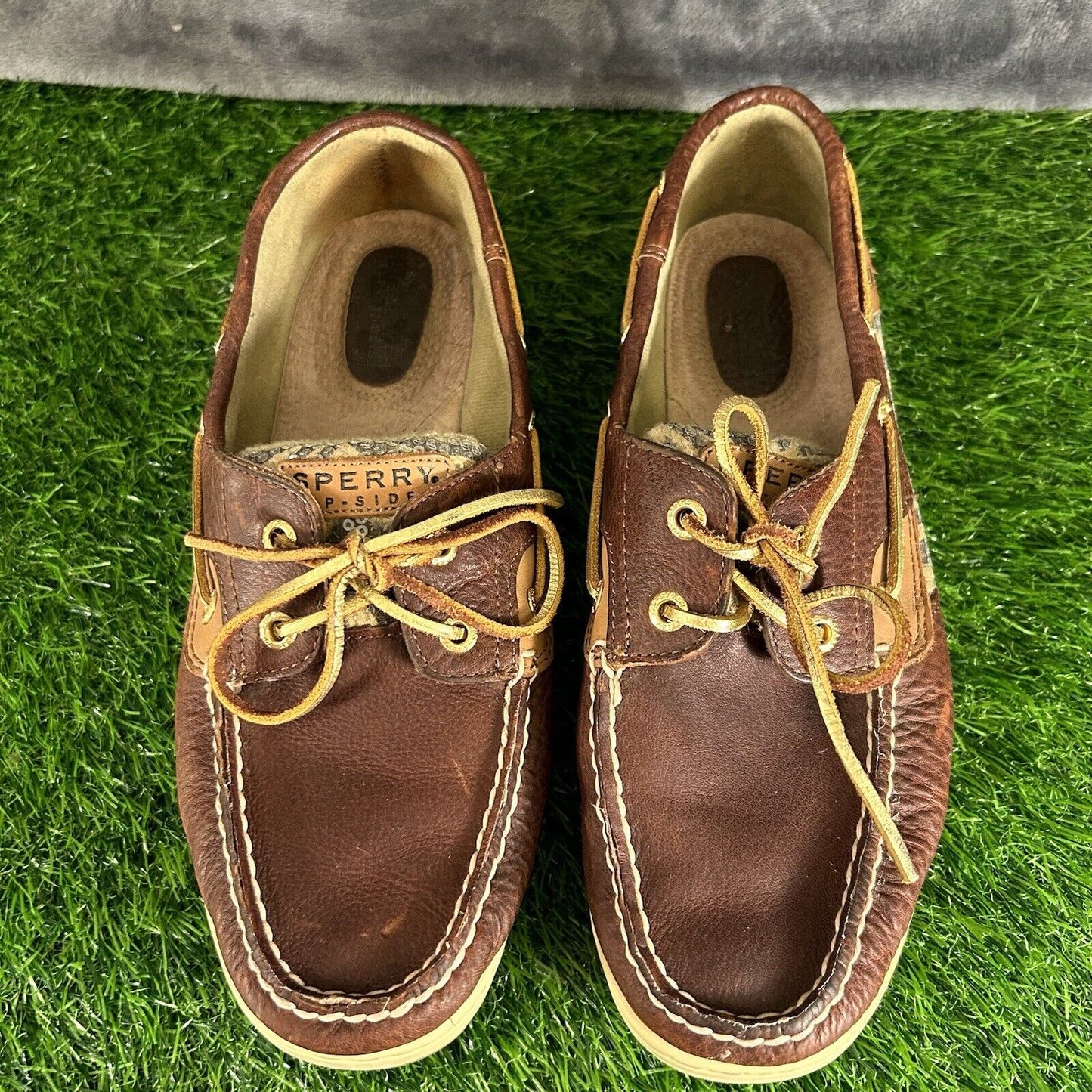 Sperry Top Sider Loafer Womens 9.5 M Brown Leather Boat Shoes Casual Outdoor