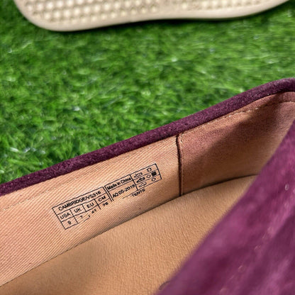 Vionic Cambridge Loafer Womens 9 M Purple Suede Moccasins Casual Comfort Buckle