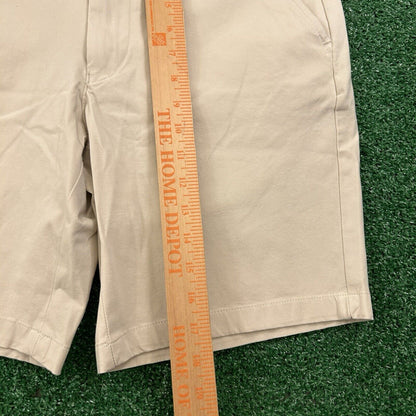 Club Room Chino Shorts Mens 30" Beige 4 Way Stretch Casual Comfort Golf New