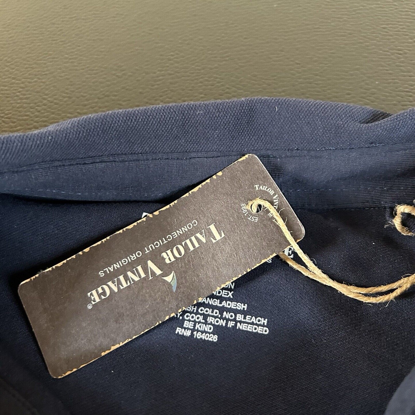 Tailor Vintage Polo Shirt Mens XXL 2XL Navy Stretch Preppy Golf Long Sleeve New