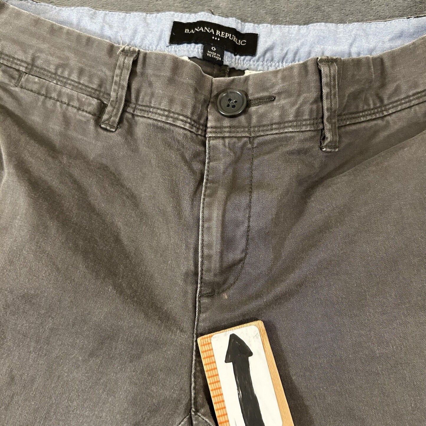 Banana Republic Pants Womens 0 30x27in" Gray Chino Flat Front Casual Stretch