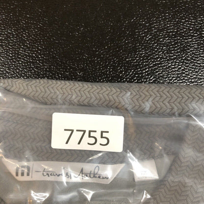 Travis Mathew Polo Shirt Mens XXL 2XL Gray Geometric Golf Athletic Short Sleeve