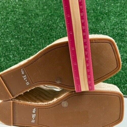 Gianni Bini Platform Espadrille Wedge Sandals Ankle Strap Beige Womens 11 M