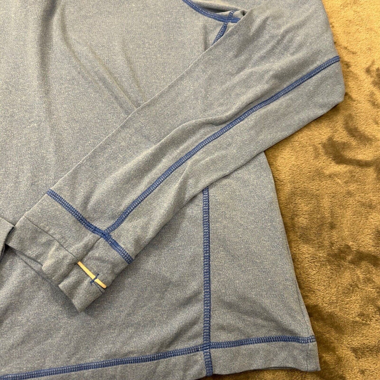 Hollister Sport Sweater Mens Medium Blue Pullover Quarter Zip Golf Sweatshirt