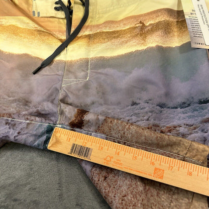 Tommy Bahama Board Shorts Mens 32" Yellow Blue Molokai Sunset Break Swim NEW