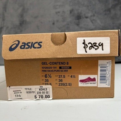 Asics Gel Contend 8 Hot Pink Sneakers Shoes Athletic Running Womens 6.5 New