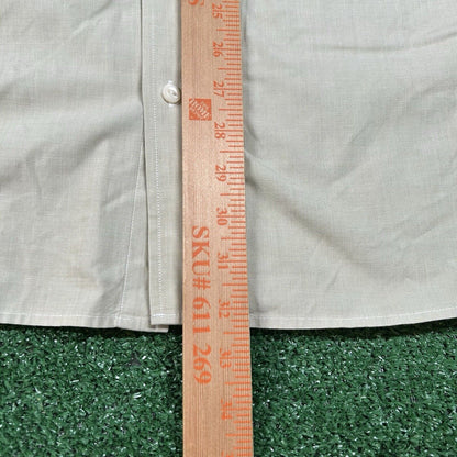 Banana Republic Shirt Mens Large Light Brown/White Button Up Long Sleeve Casual