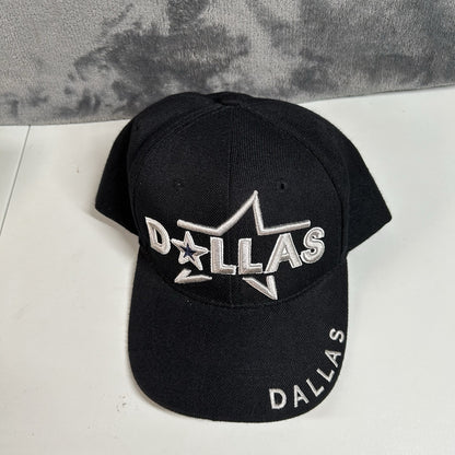 Dallas Cowboys Hat Cap Mens Dark Navy Strap Back NFL Football Retro Spellout