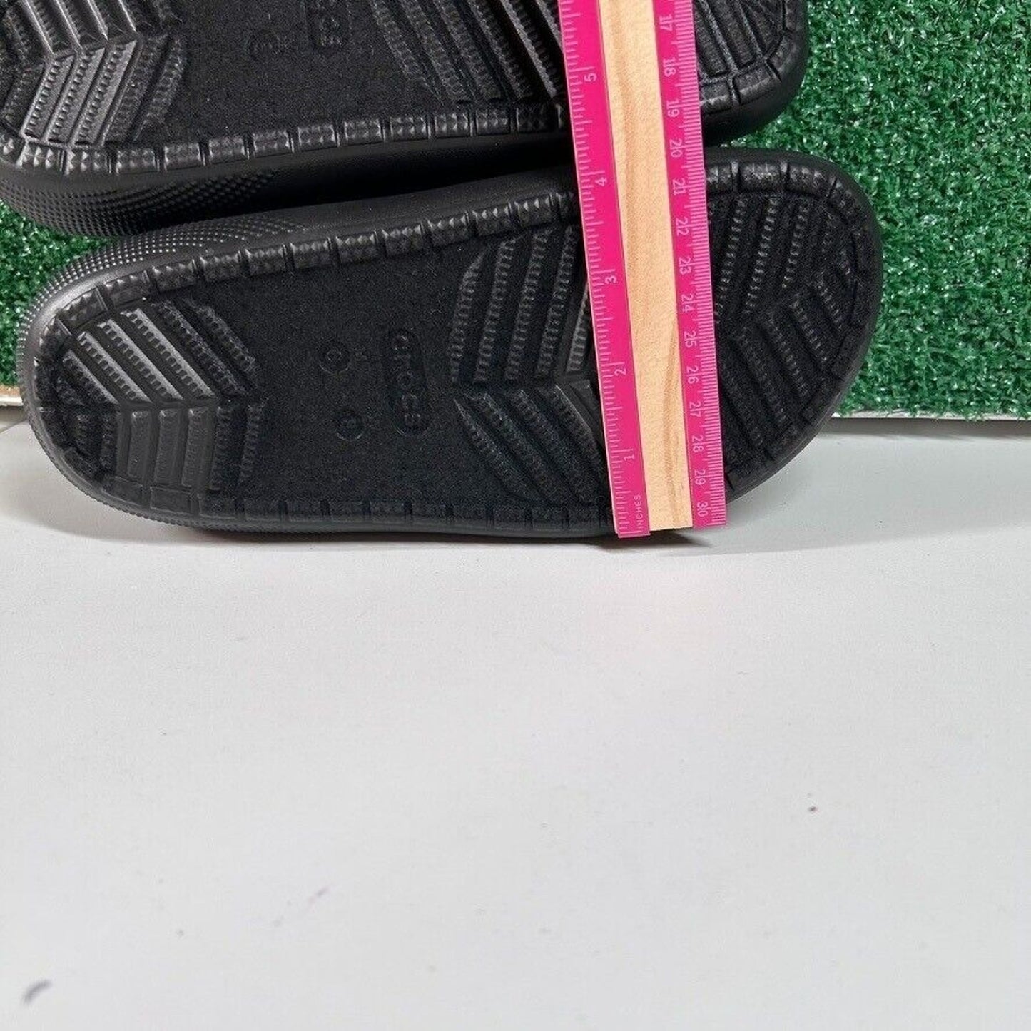 Crocs Classic Puff Mocs Beige Black Slip On Casual Comfort Shoes Womens 8 New