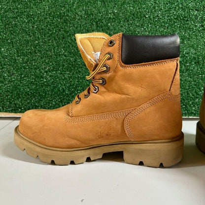Timberland PRO Sawhorse Work Boot Composite Safety Toe Wheat Leather Kids Size 6