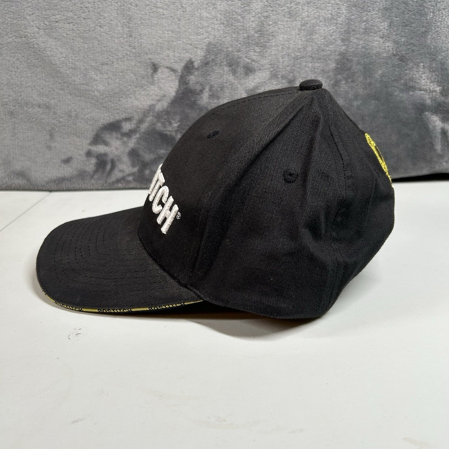 Stanley Bostitch Fasteners Baseball Hat Cap Mens Strap Back Black Adjustable