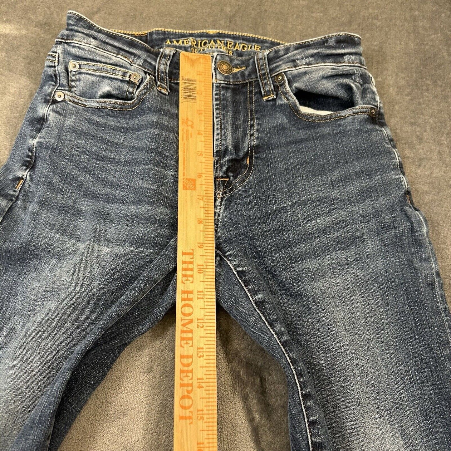 American Eagle Jeans Mens 28x30" Blue Straight Leg Denim Pants Work Casual Flex