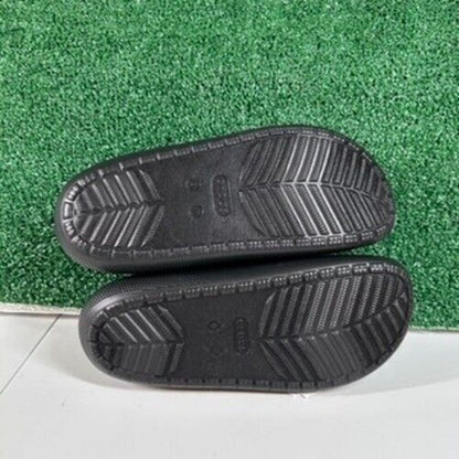 Crocs Classic Puff Moc Slip On Comfort Traction Mule Black Shoes Mens 9 Womes 11