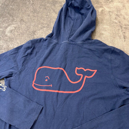 Vineyard Vines Sweater Womens Extra Small Blue Pullover Hooded Sweatshirt Casual