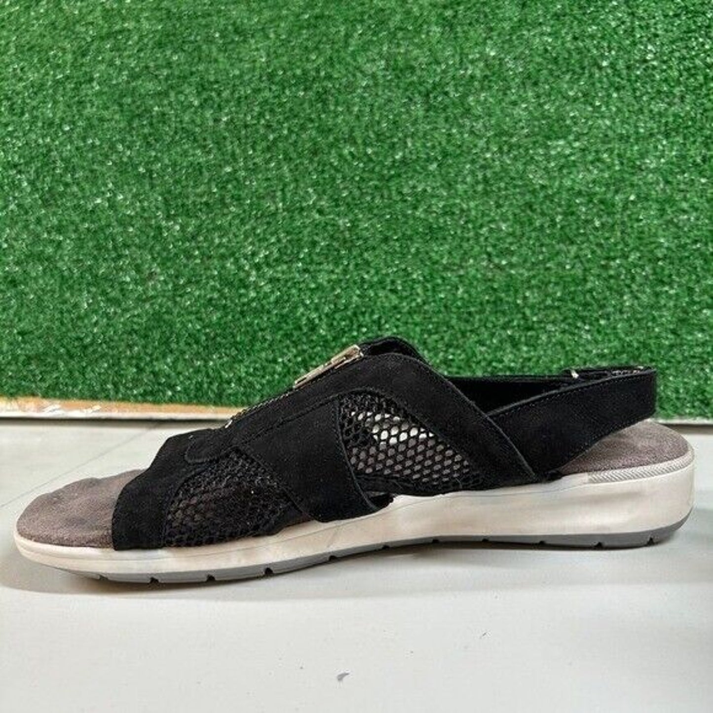 Walking Cradles Spencer Sandals Comfort Slingback Leather Black Womens 11 M